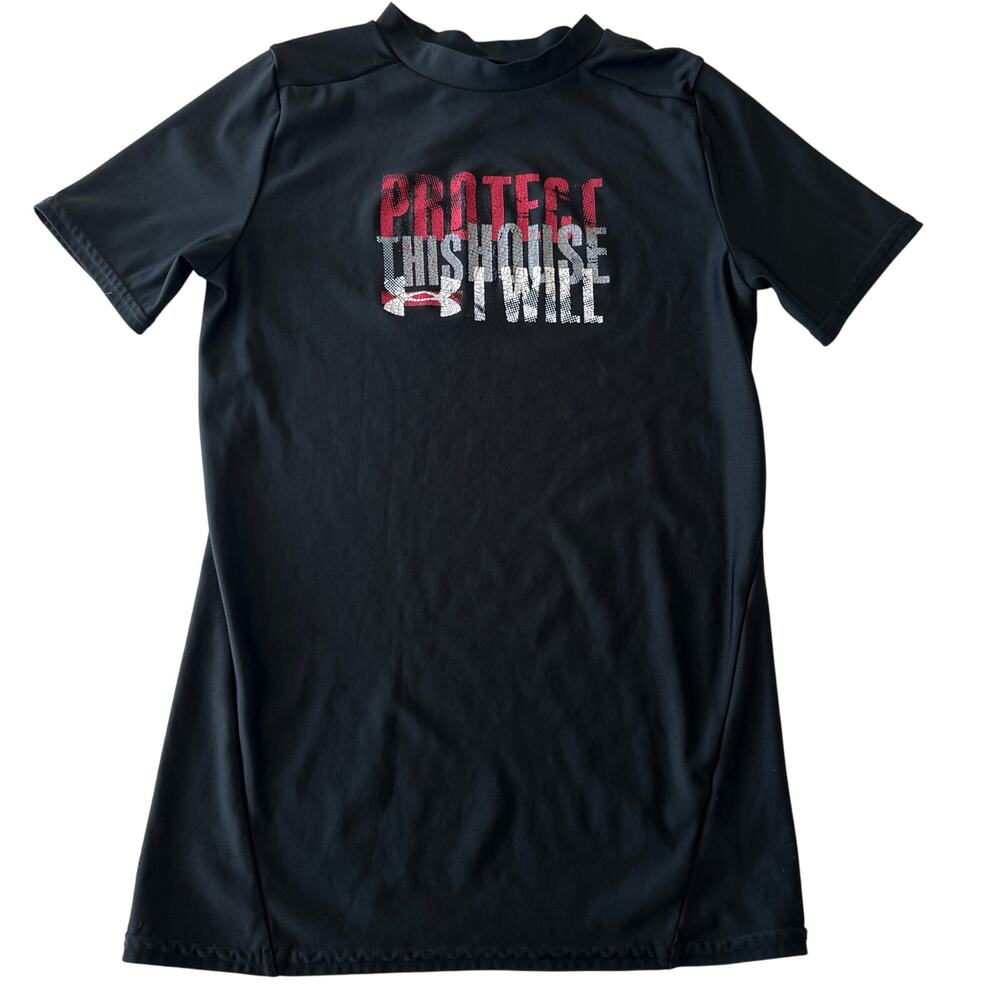 Under Armour Black Youth Medium Athletic Short Sleeve Tee